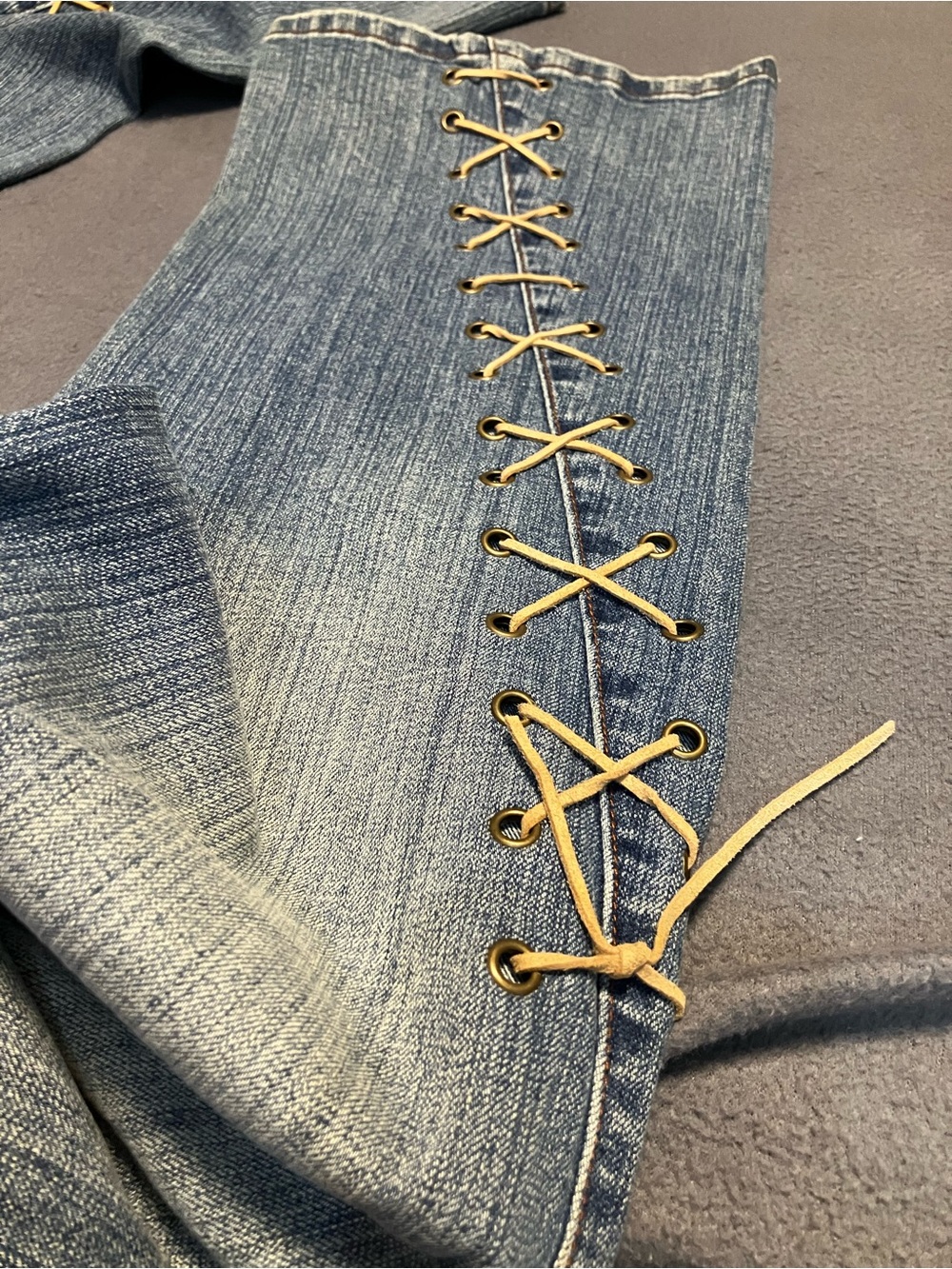 Vintage Younique and Lace-Up Flare Y2K Jeans juniors 9 - Picture 6 of 13